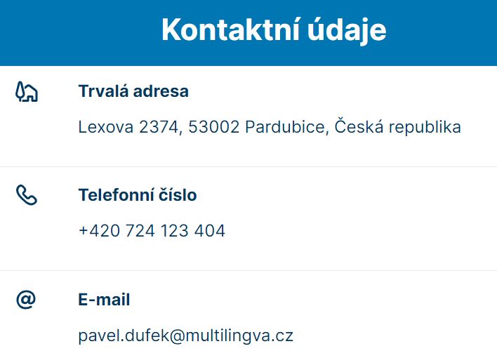 PaD kontakt.údaje